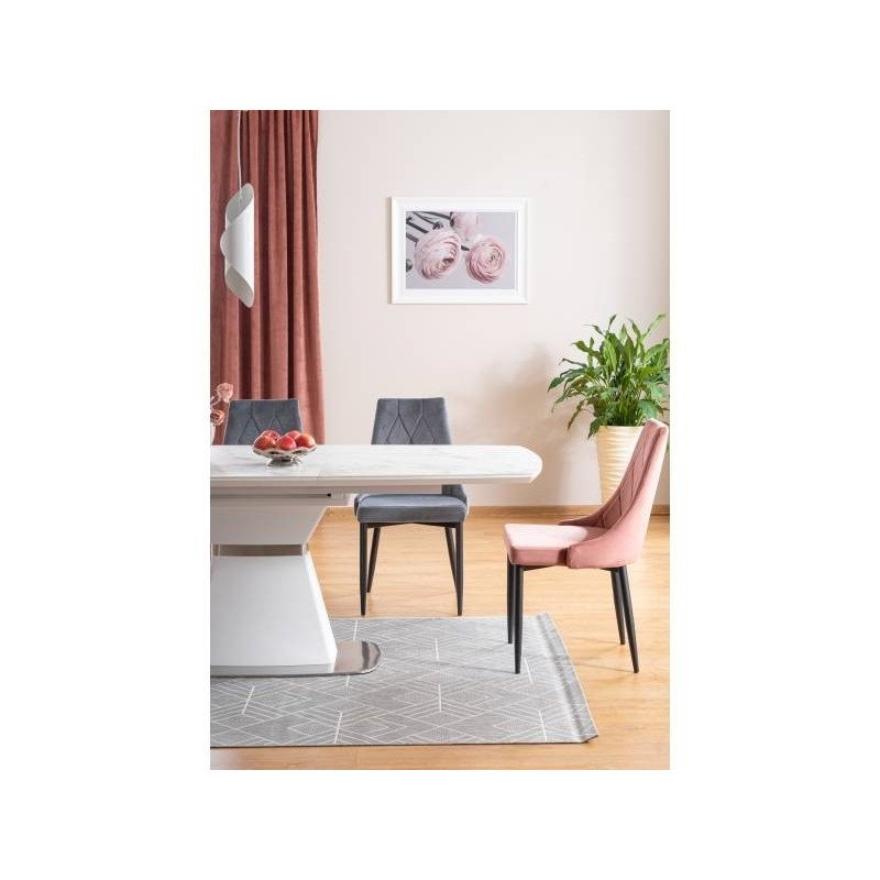 Jedálenská stolička TRIX B VELVET - čierny mat/čierna bluvel 19