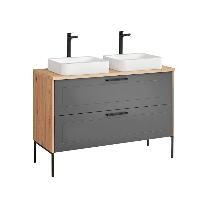 Kúpeľňová skrinka MADERA GREY 854 - graphite/artisan oak