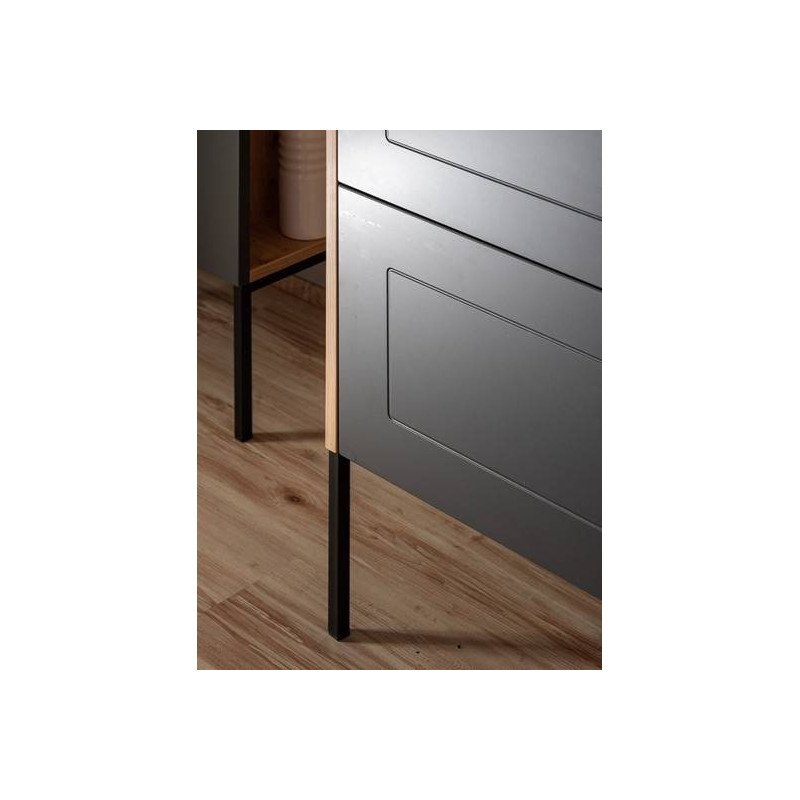 Kúpeľňová skrinka MADERA GREY 854 - graphite/artisan oak