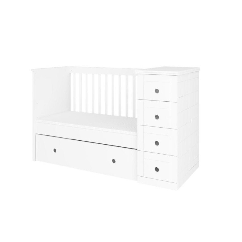 Detská postieľka PASO DOBLE COT 60x120 - biela matná