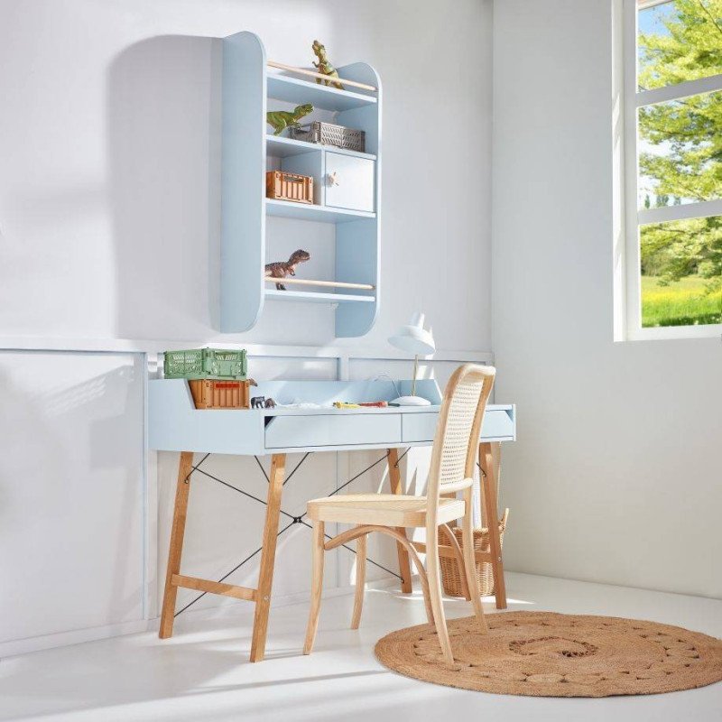 Písací stolík LOTTA DESK - biela matná/dub