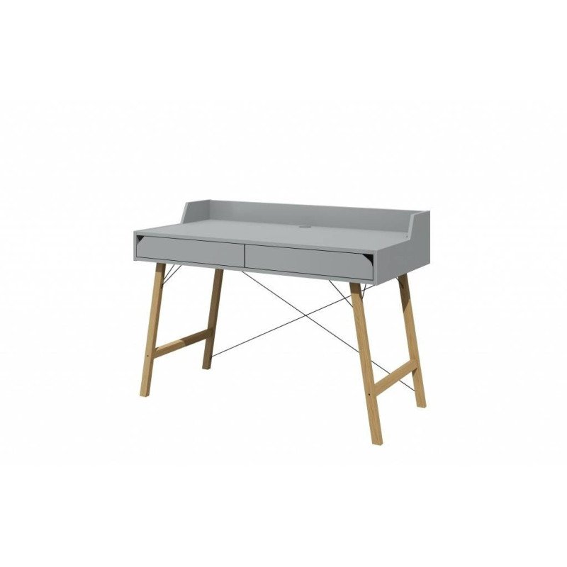 Písací stolík LOTTA DESK - biela matná/dub