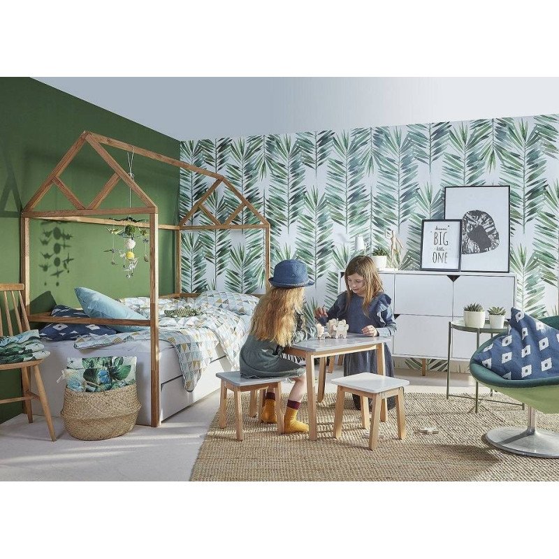 Písací stolík LOTTA DESK - biela matná/dub