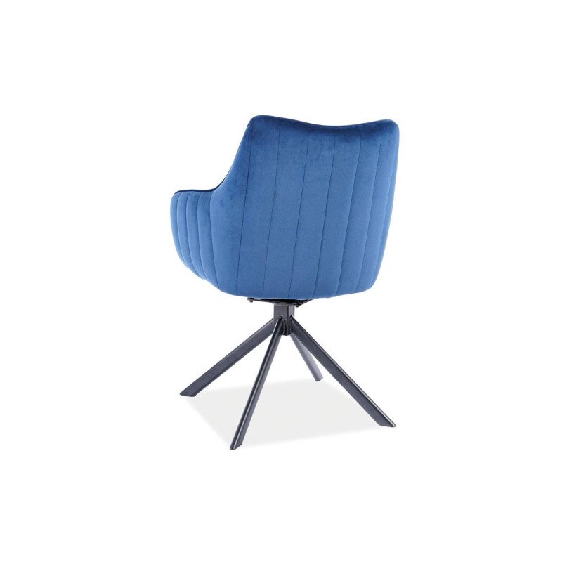 Jedálenská stolička AZALIA VELVET - čierna/bluvel 03