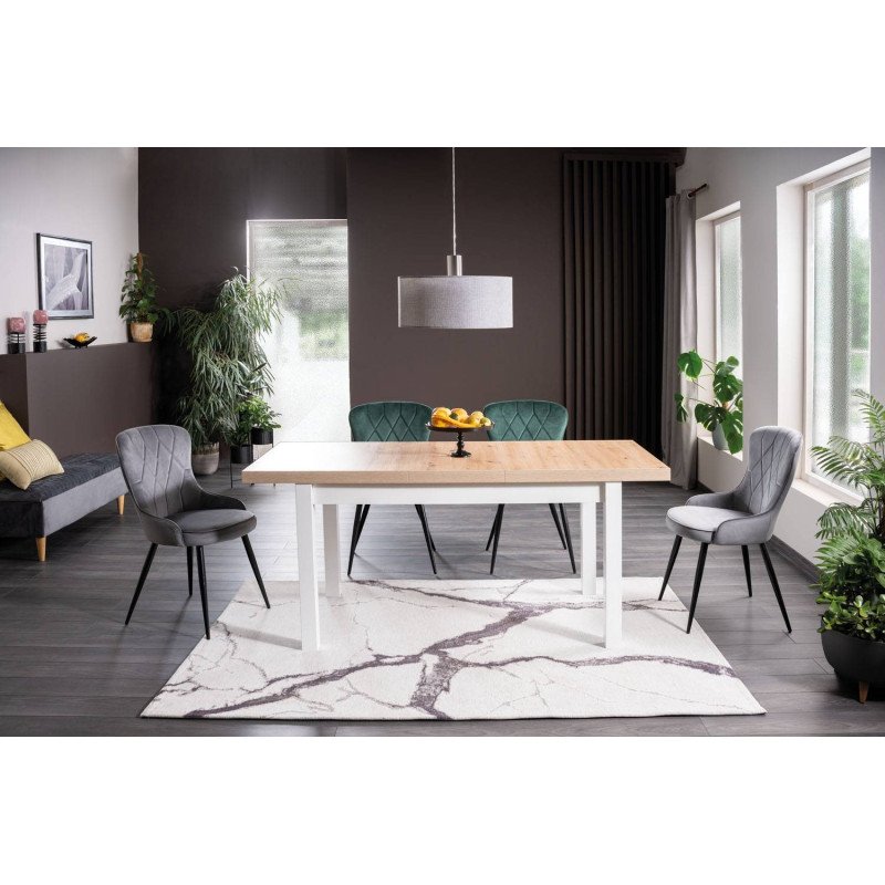 Jedálenská stolička LOTUS VELVET - čierny mat/béžová bluvel 28