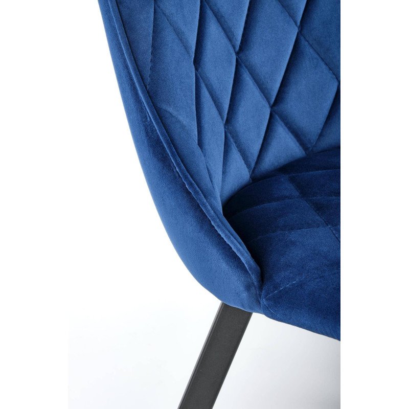 Jedálenská stolička K-450 - čierna/béžové velvet