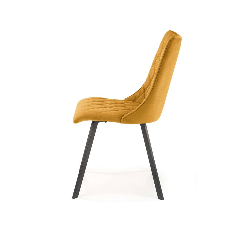Jedálenská stolička K-450 - čierna/béžové velvet