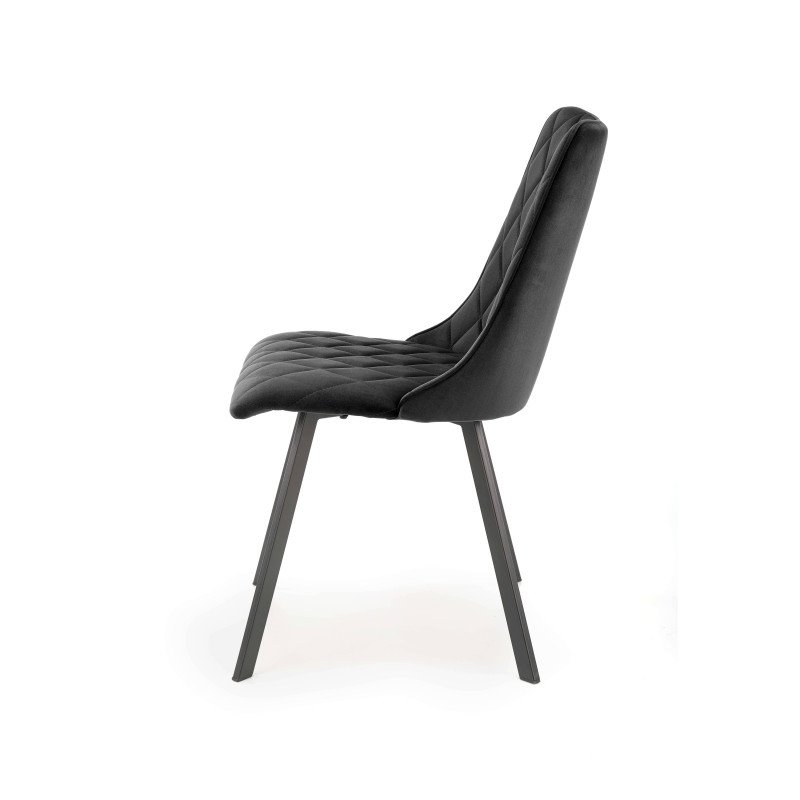 Jedálenská stolička K-450 - čierna/béžové velvet
