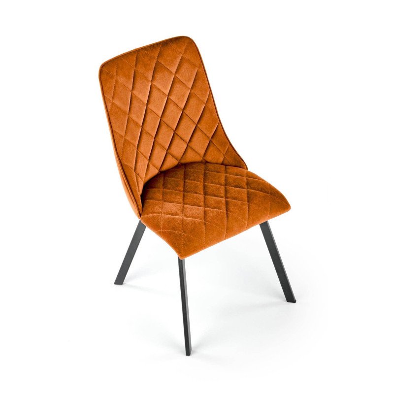 Jedálenská stolička K-450 - čierna/béžové velvet