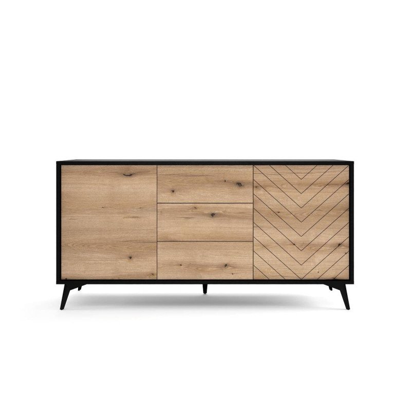 Komoda DIAMOND KSZ154 - čierna/dub evoke