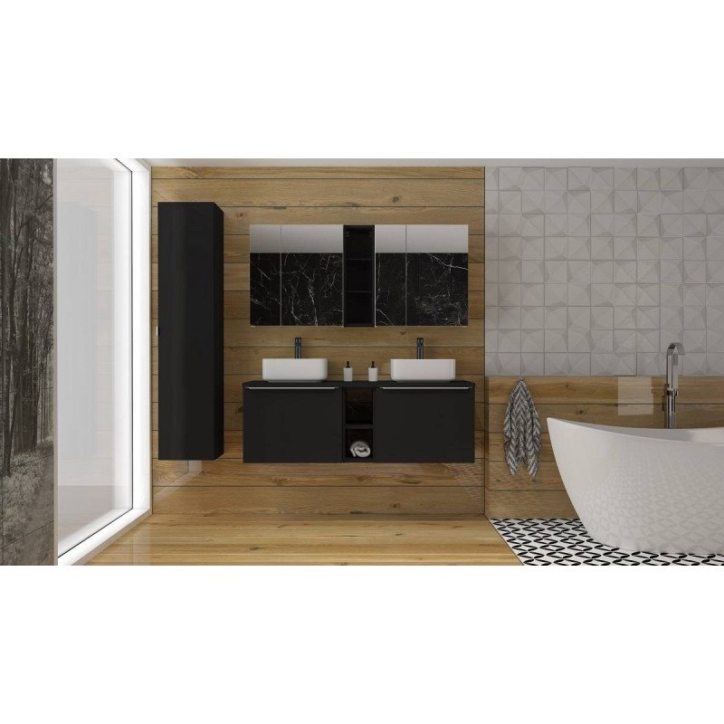 Kúpeľňová doska SANTA FE BLACK 89-180-B - čierne