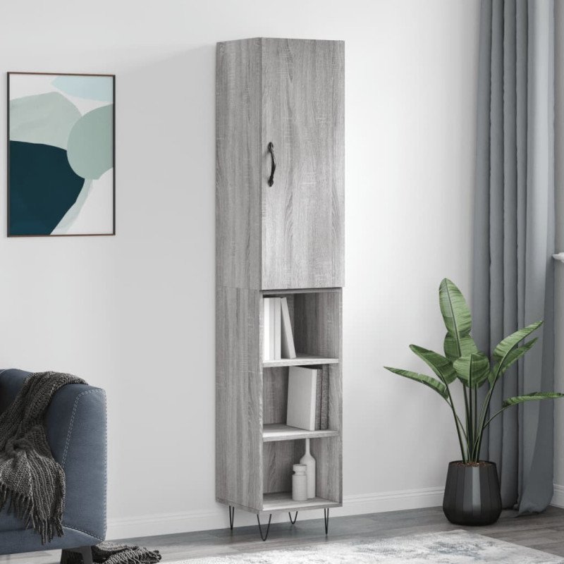 vidaXL Vysoká skrinka dub sonoma 34,5x34x180 cm spracované drevo