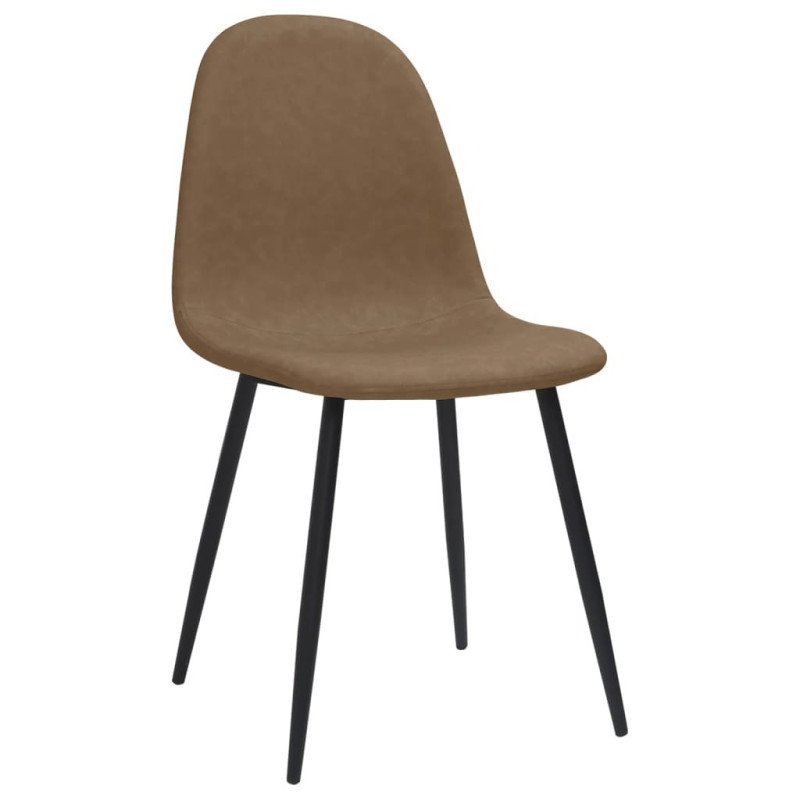 vidaXL Jedálenské stoličky 4 ks 45x53,5x83 cm, tmavohnedé, umelá koža