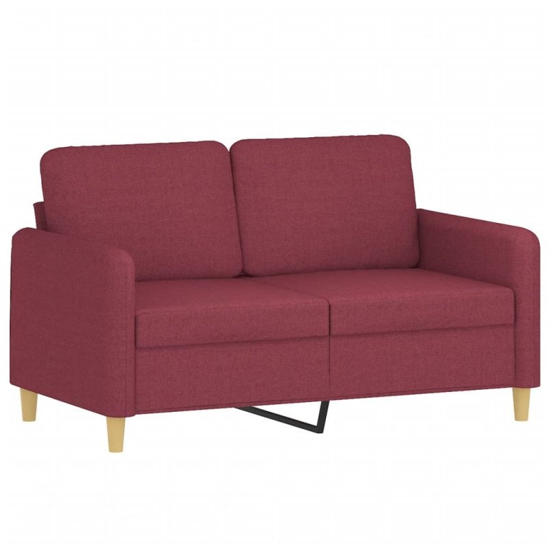 vidaXL 2-miestna pohovka vínovo-červená 120 cm látka