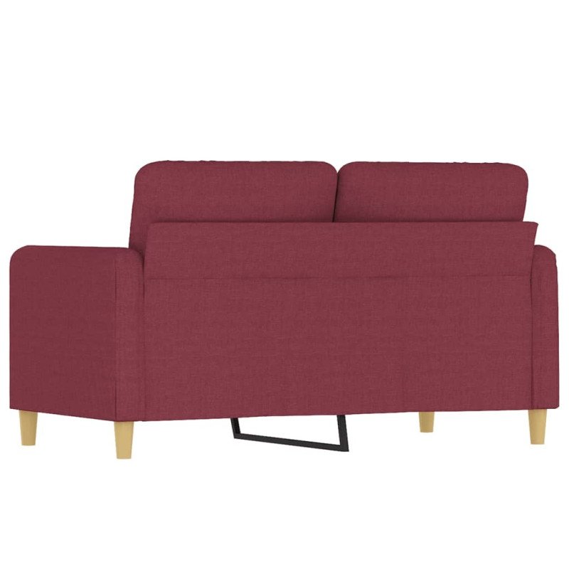 vidaXL 2-miestna pohovka vínovo-červená 120 cm látka