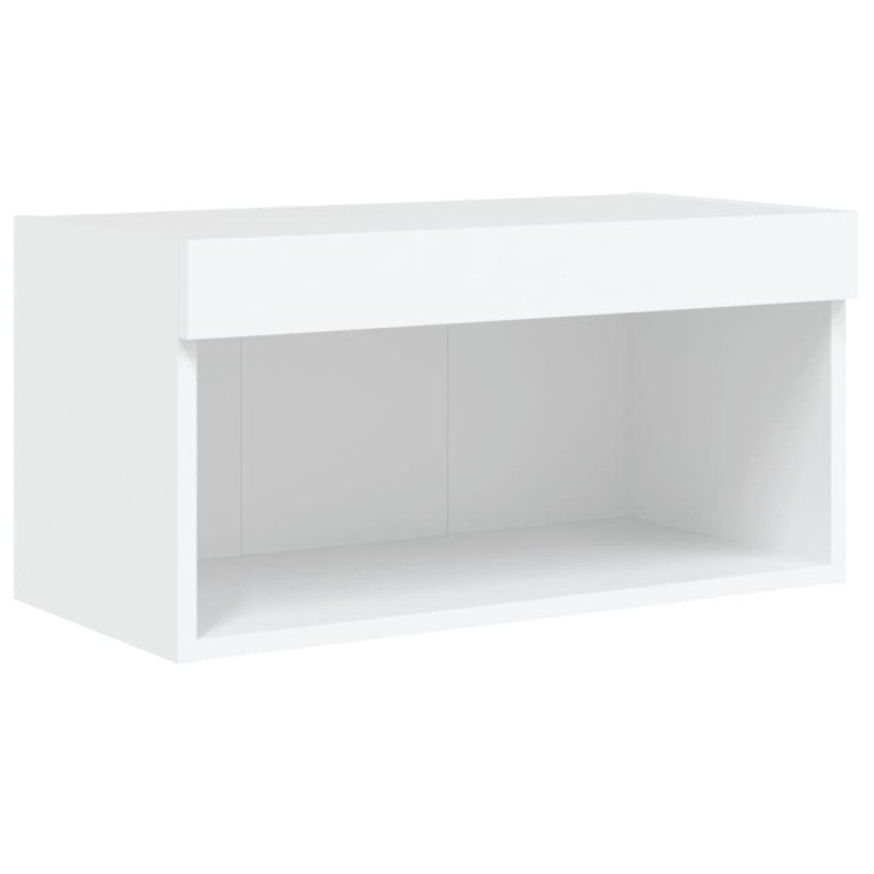 vidaXL TV skrinka s LED svetlami biela 60x30x30 cm