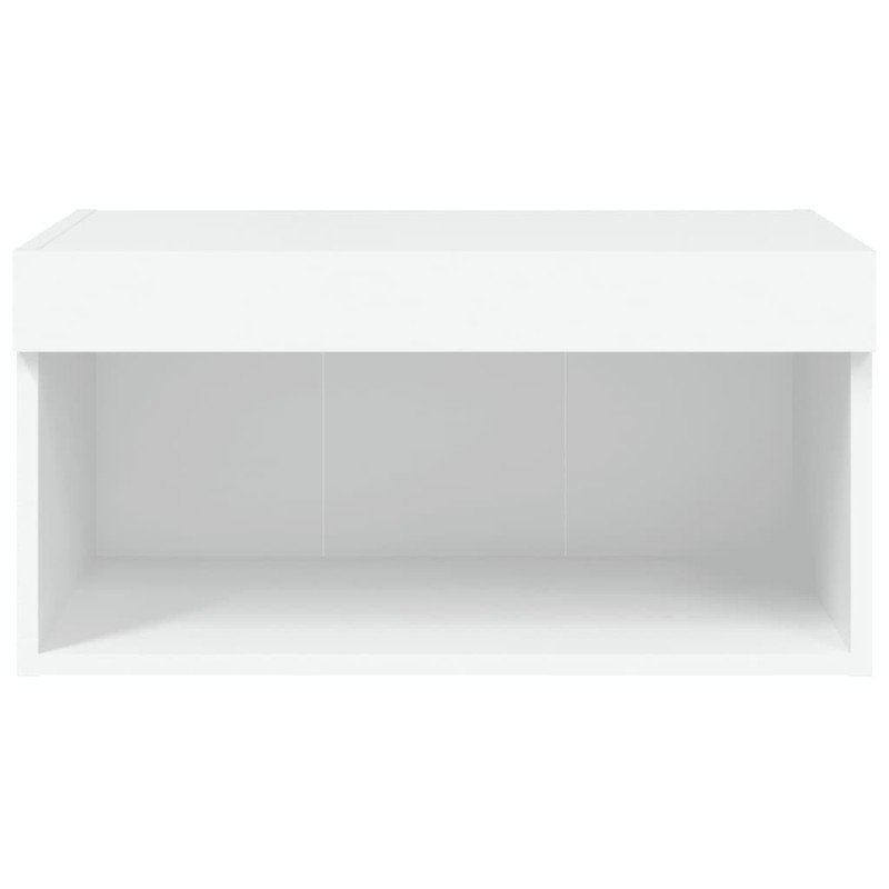 vidaXL TV skrinka s LED svetlami biela 60x30x30 cm