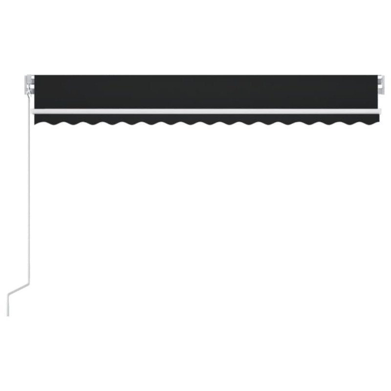 vidaXL Ručne zaťahovacia markíza s LED 400x350 cm antracitová