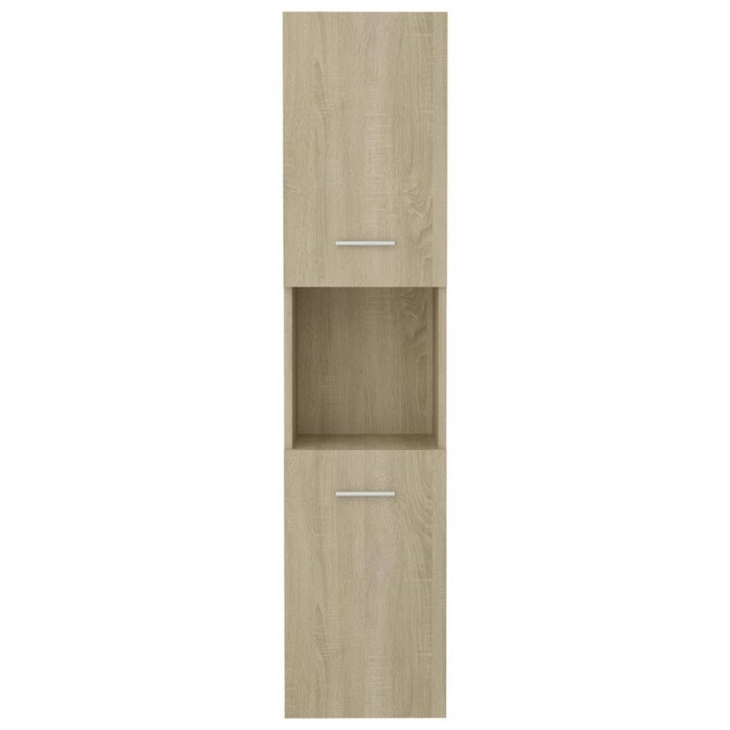 vidaXL Skrinka do kúpeľne farba dubu sonoma 30x30x130 cm drevotrieska