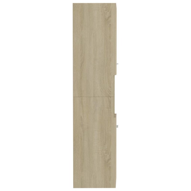 vidaXL Skrinka do kúpeľne farba dubu sonoma 30x30x130 cm drevotrieska