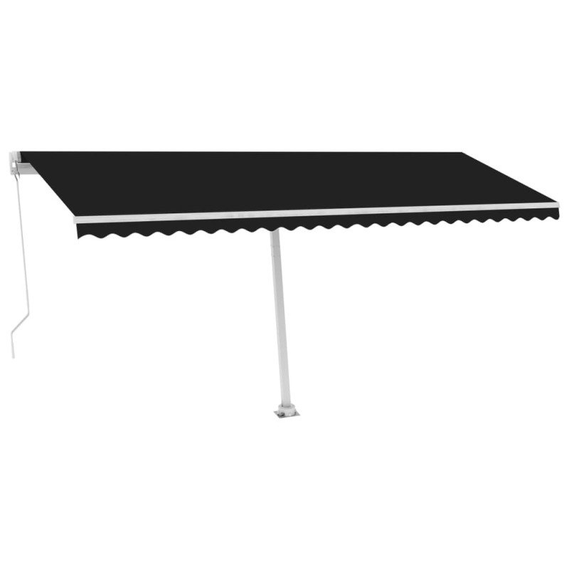 vidaXL Voľne stojaca ručne zaťahovacia markíza 500x350 cm, antracitová