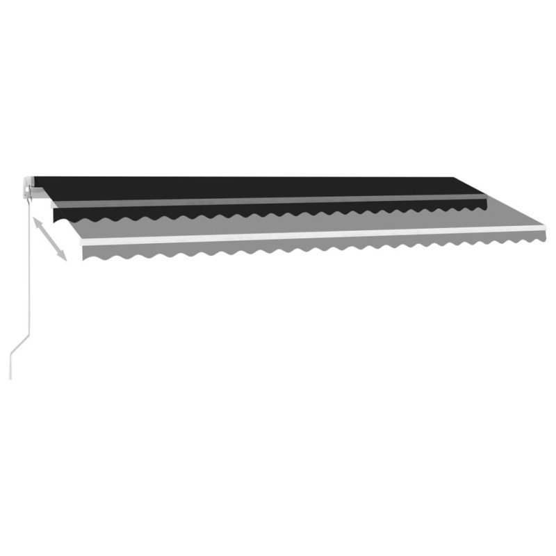 vidaXL Voľne stojaca ručne zaťahovacia markíza 500x350 cm, antracitová