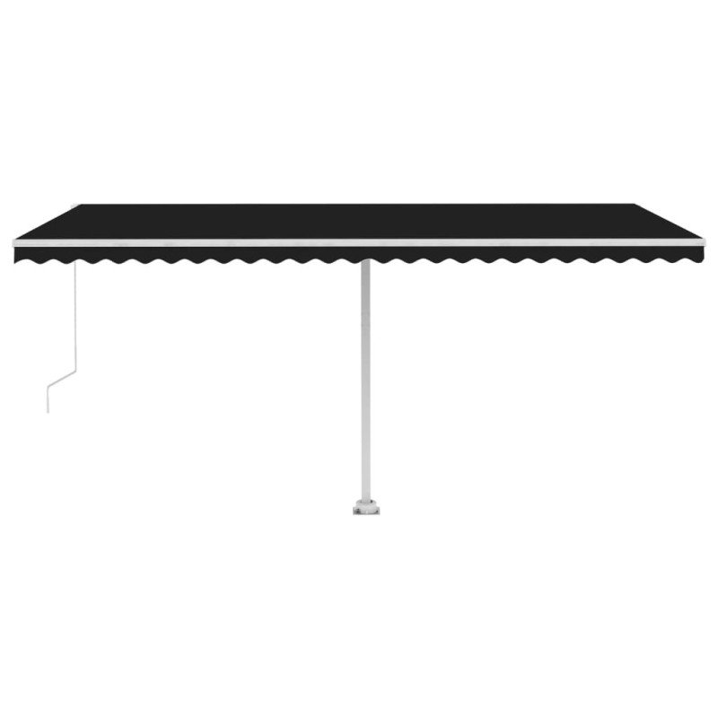 vidaXL Voľne stojaca ručne zaťahovacia markíza 500x350 cm, antracitová