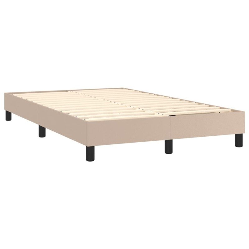 vidaXL Boxspring posteľ s matracom kapučínová 120x200 cm umelá koža