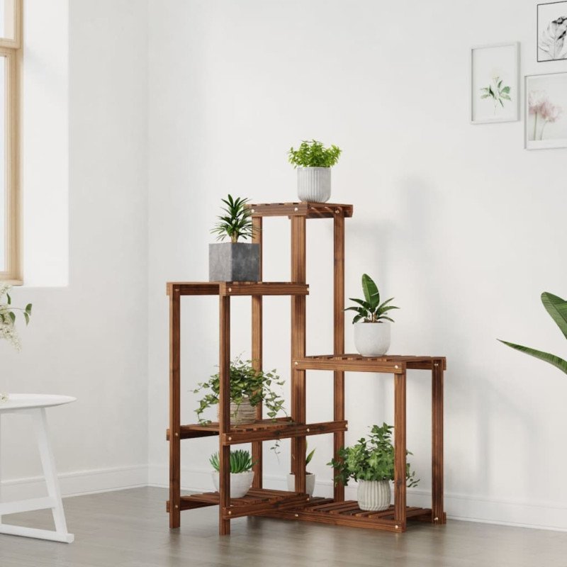 vidaXL Stojan na kvetiny 62,5x61,5x101,5 cm masívna jedľa