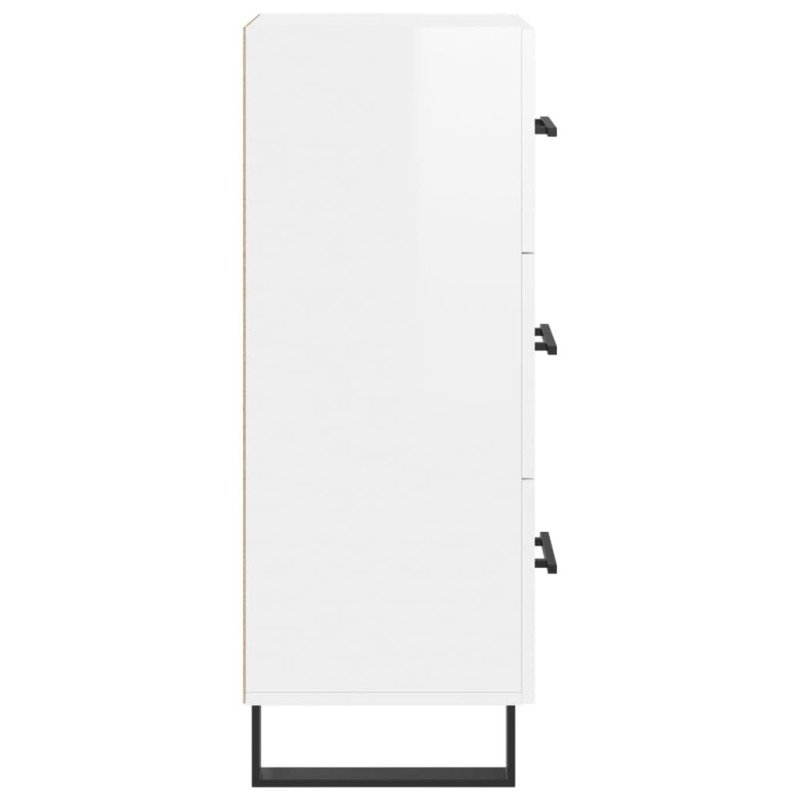 vidaXL Komoda lesklá biela 34,5x34x90 cm spracované drevo