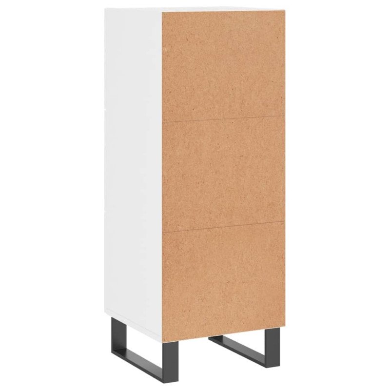 vidaXL Komoda lesklá biela 34,5x34x90 cm spracované drevo