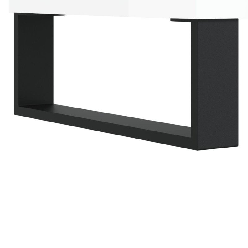 vidaXL Komoda lesklá biela 34,5x34x90 cm spracované drevo