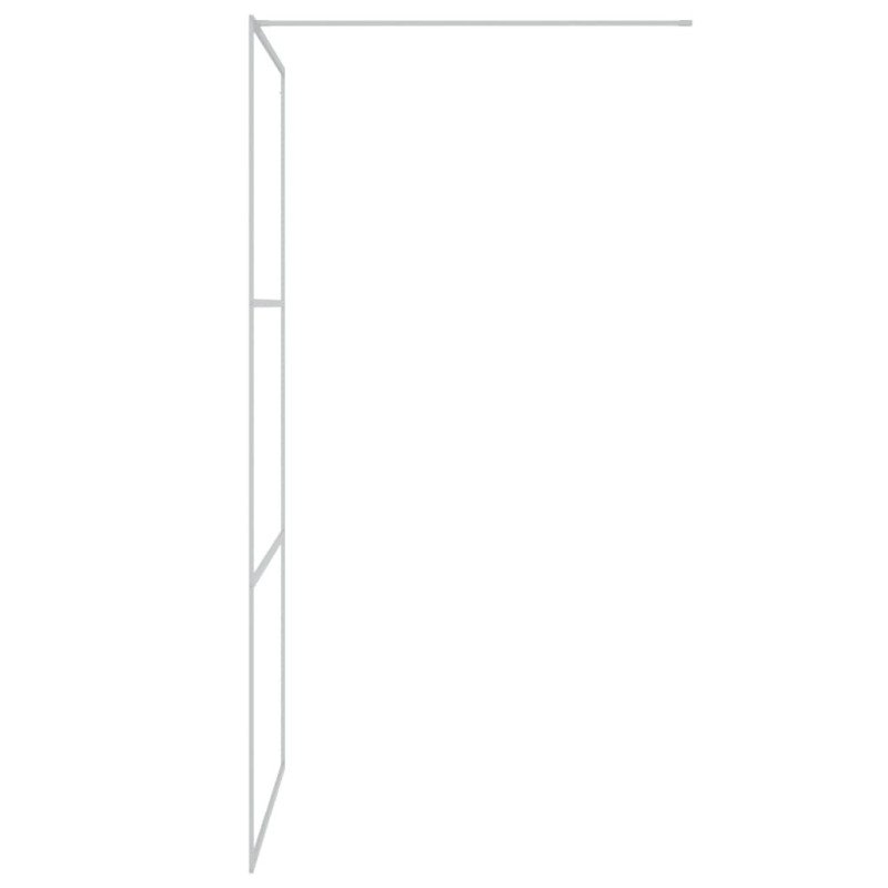 vidaXL Sprchová zástena strieborná 100x195 cm priehľadné ESG sklo