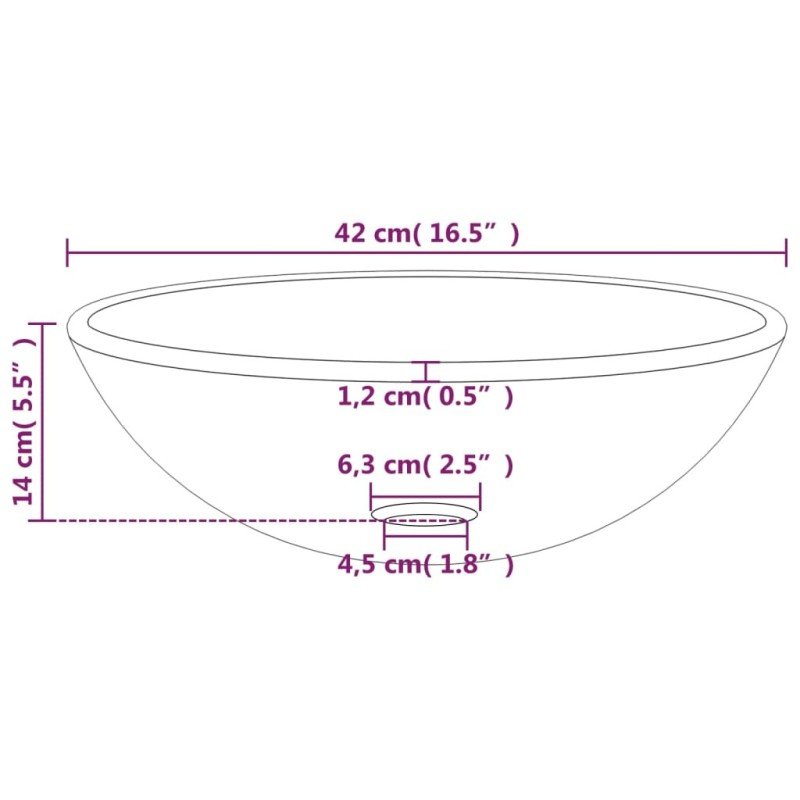 vidaXL Umývadlo z tvrdeného skla 42x14 cm modré