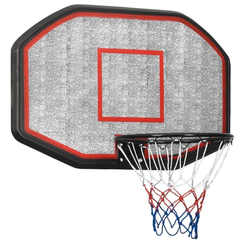 vidaXL Basketbalová doska čierna 109x71x3 cm polyetén