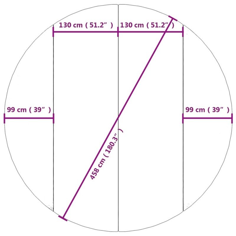 vidaXL Podložka pod bazén svetlosivá Ø458 cm polyesterová geotextília