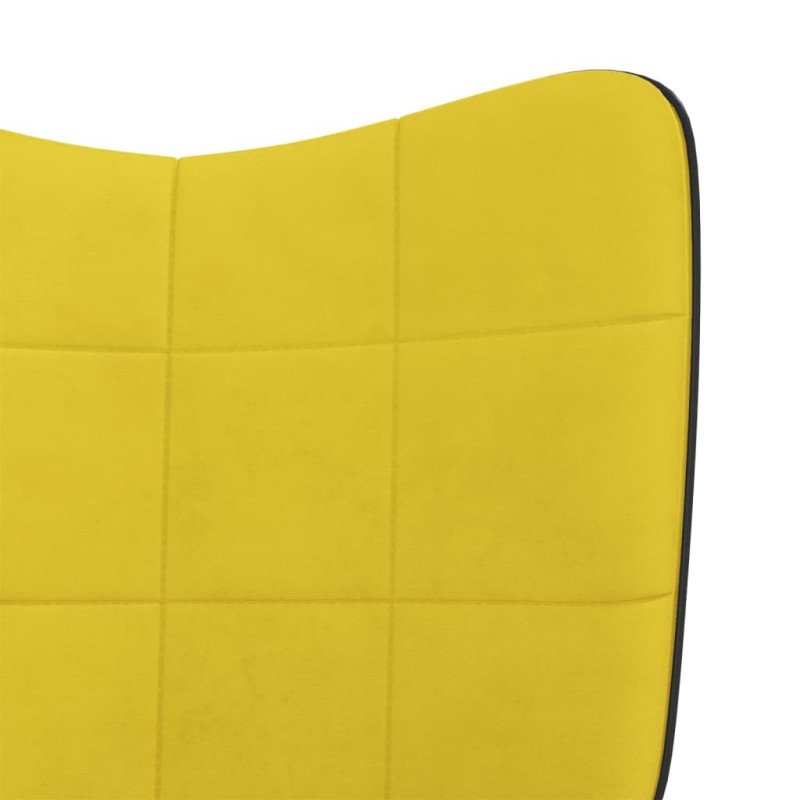 vidaXL Relaxačné kreslo s podnožkou horčicovo-žlté zamat a PVC