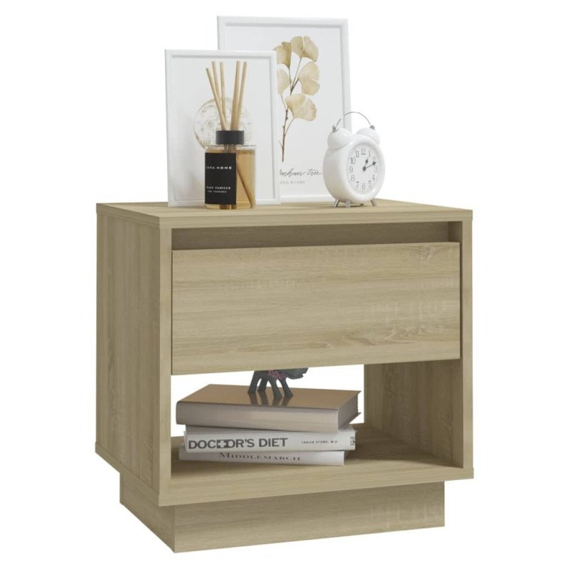 vidaXL Nočný stolík dub sonoma 45x34x44 cm drevotrieska