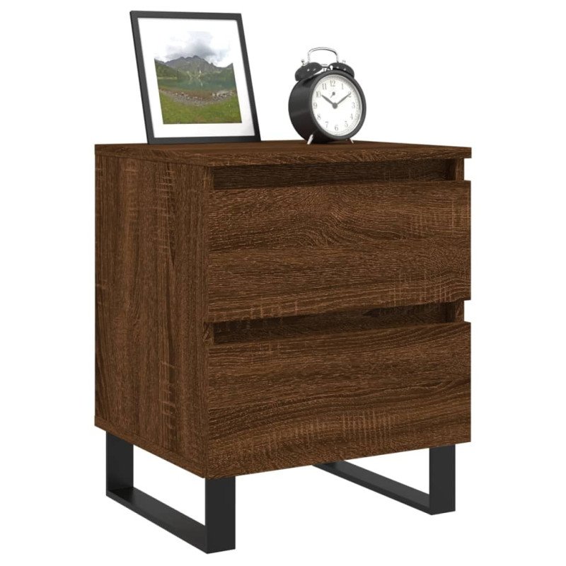 vidaXL Nočný stolík hnedý dub 40x35x50 cm kompozitné drevo