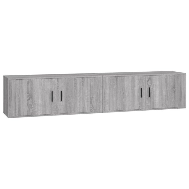 vidaXL Nástenné TV skrinky 2 ks sivé sonoma 100x34,5x40 cm