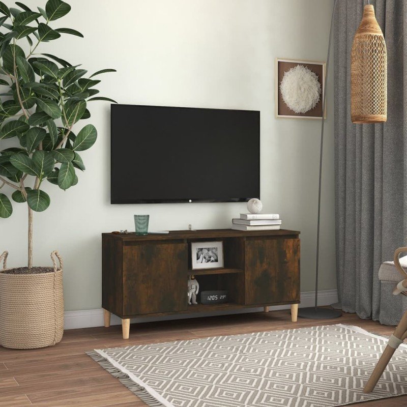 vidaXL TV stolík nohy z dreva farba dubu sonoma 103,5x35x50 cm