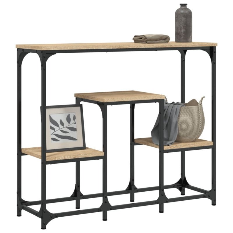 vidaXL Konzolový stolík dub sonoma 89,5x28x76 cm kompozitné drevo