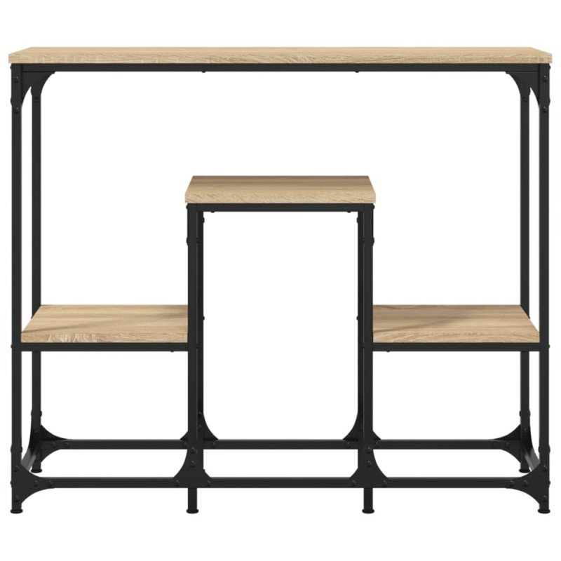 vidaXL Konzolový stolík dub sonoma 89,5x28x76 cm kompozitné drevo