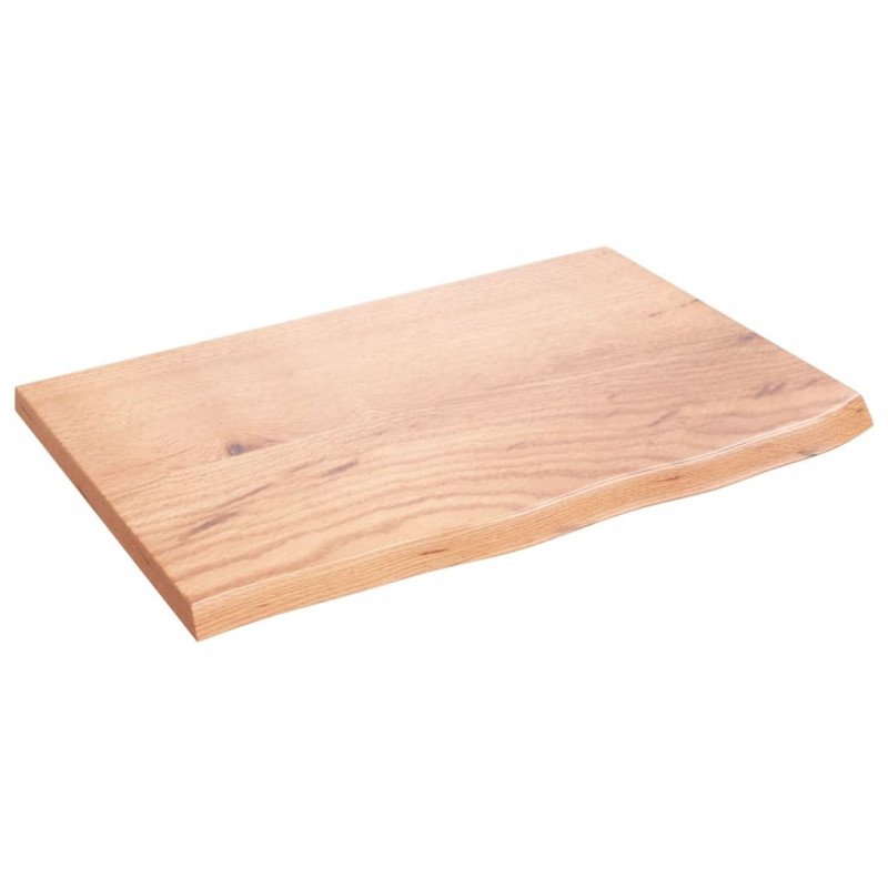vidaXL Stolová doska bledohnedá 60x40x2 cm ošetrený dubový masív