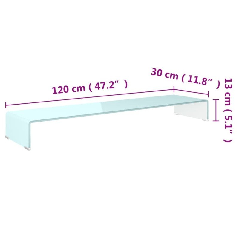 vidaXL TV stojan/stojan pod monitor, sklo, zelený 120x30x13 cm