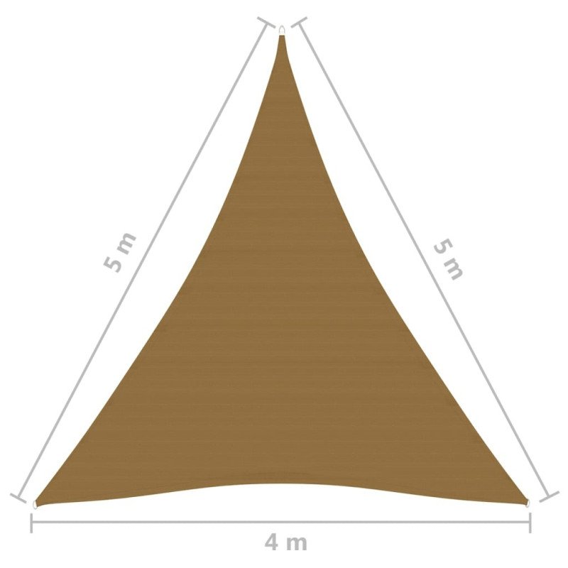vidaXL Tieniaca plachta 160 g/m² sivohnedá 4x5x5 m HDPE