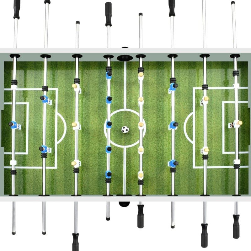 vidaXL Stolný futbal oceľ 60 kg 140x74,5x87,5 cm biely