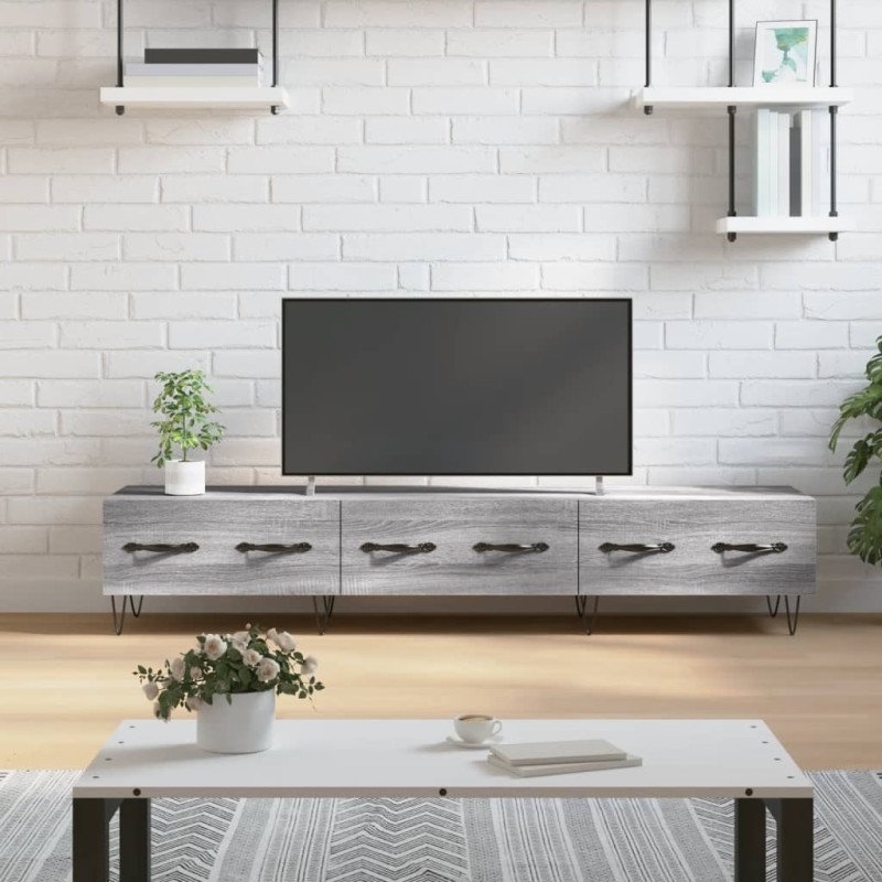 vidaXL TV skrinka, sivá sonoma 150x36x30 cm, kompozitné drevo