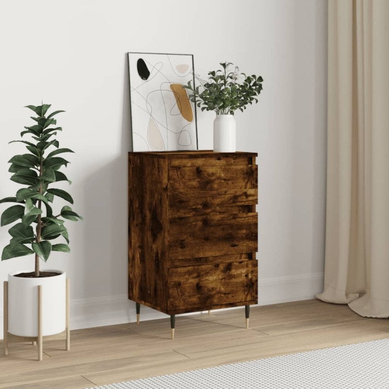 vidaXL Komoda dymový dub 40x35x70 cm kompozitné drevo