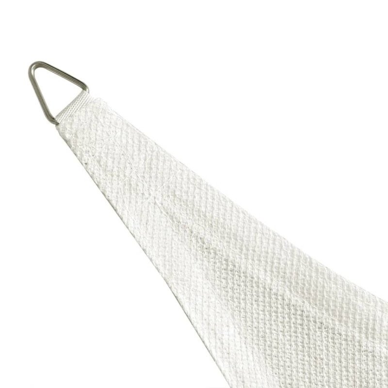 vidaXL Biela slnečná plachta z HDPE, trojuholníková, 5x5x5 m